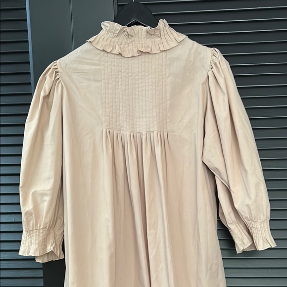 Rodner Figueroa Amazing Coquette Beige-y Pink Ruffle Dress, Size Small - Picture 9 of 15